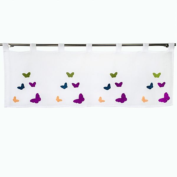 Delindo Lifestyle Scheibengardine bunte Schmetterlinge mit günstig online kaufen