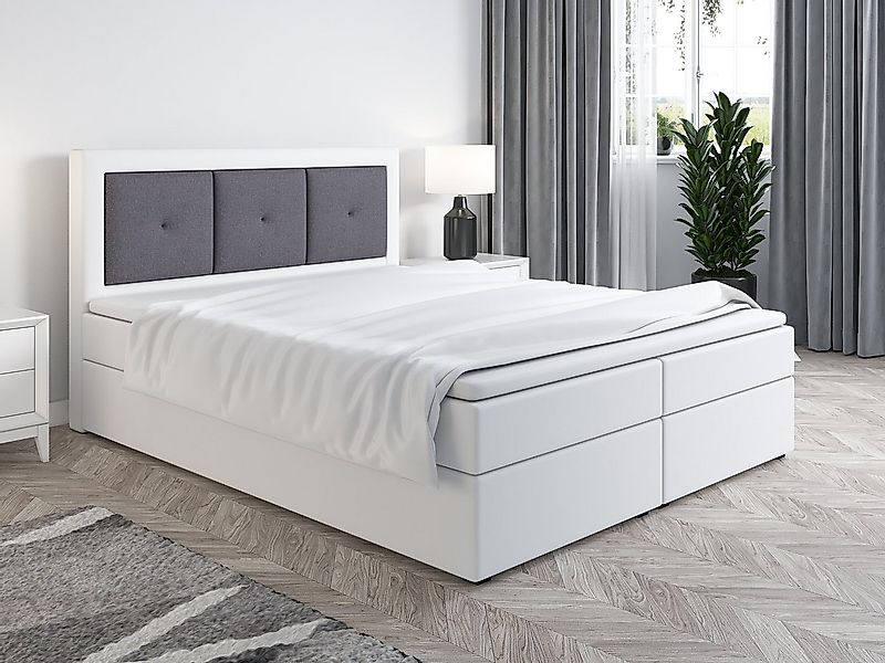 Fun Möbel Boxspringbett Schlafzimmerbett MILES (in Kunstleder (Soft) oder K günstig online kaufen