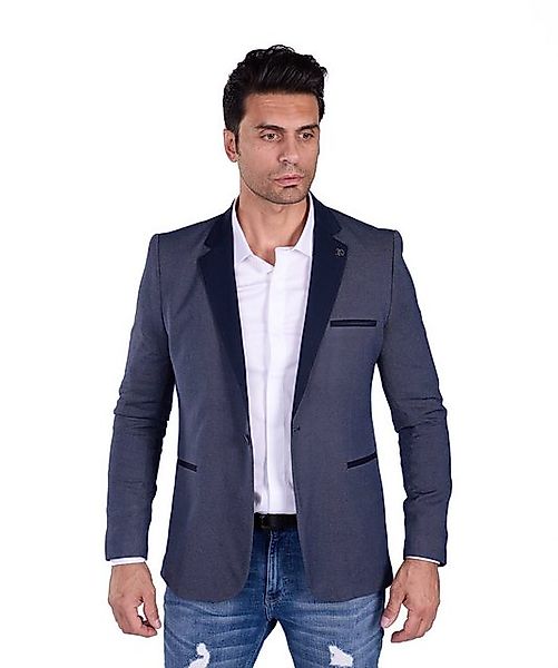 Denim Distriqt Jerseysakko Slim Fit Sakko Jeansoptik Navy Gr. 52 entspricht günstig online kaufen