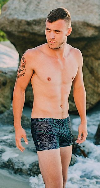 GUGGEN Mountain Badehose Badehose Herren Kastenbadehose günstig online kaufen