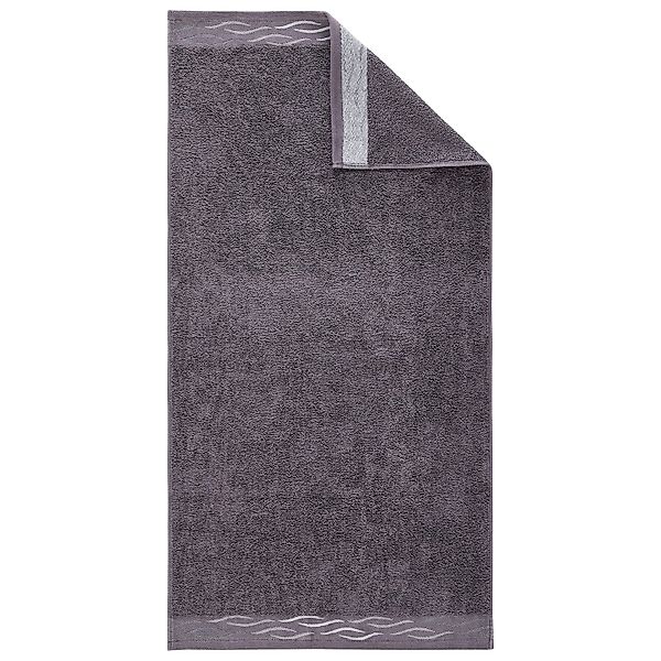 Dyckhoff Handtuch Wave Grau 50 x 100 cm günstig online kaufen
