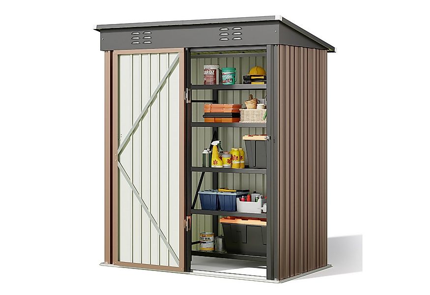 Bealife Gartenhaus Robuster Metall-Gartengeräteschuppen 180 x 162 x 95 cm, günstig online kaufen