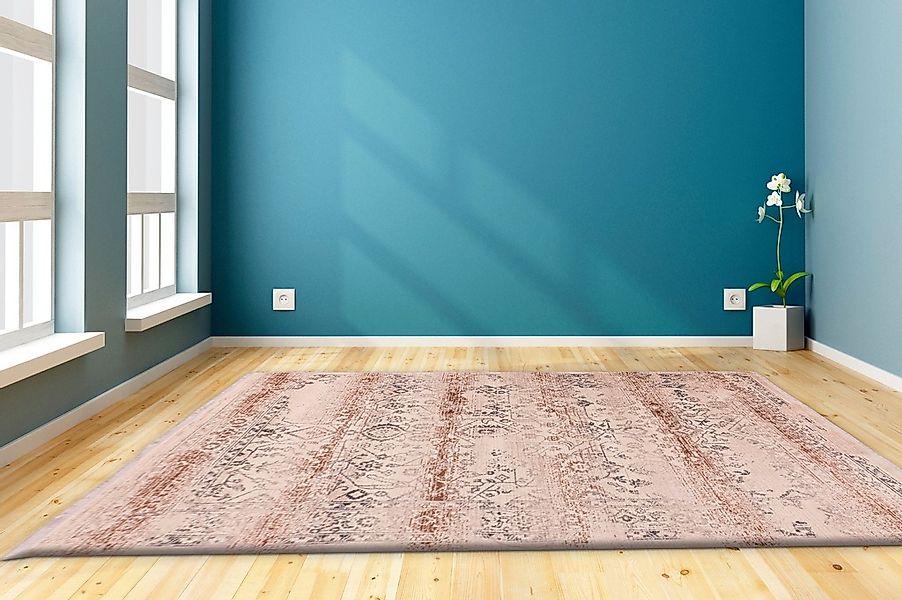 my home Teppich »Lisa«, rechteckig, 5 mm Höhe, Vintage, Wohnzimmer günstig online kaufen