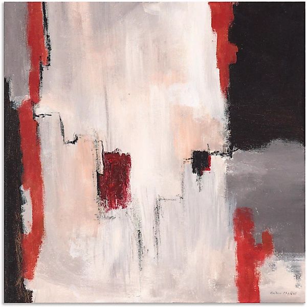 Artland Wandbild »Rot an Grau I - Abstrakt«, Gegenstandslos, (1 St.) günstig online kaufen