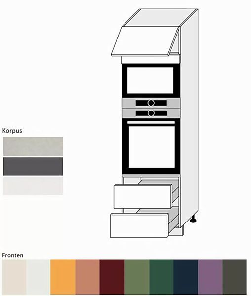 Feldmann-Wohnen Backofenumbauschrank Tivoli (Tivoli, 1-St) 60cm Front- & Ko günstig online kaufen