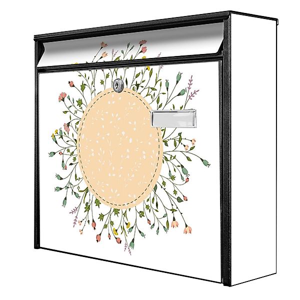 Banjado Briefkasten Schwarz 36.2x32.2x10cm Groß / Inkl. Montagematerial & 2 günstig online kaufen