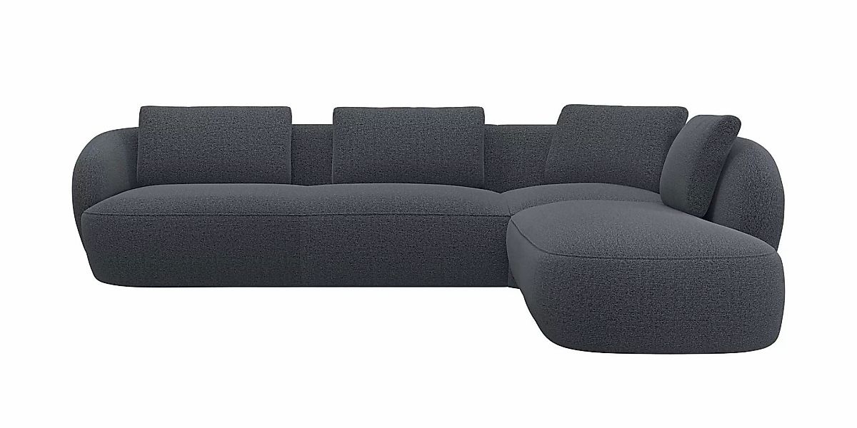 FLEXLUX Ecksofa »Torino, rund, L-Form, Sofa-Ecke mit Ottomane«, Modernes, o günstig online kaufen