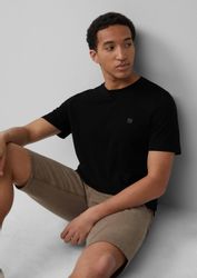 s.Oliver T-Shirt T-Shirt mit Flammgarnstruktur kurzarm, günstig online kaufen