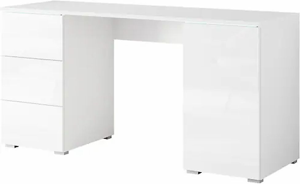 INOSIGN Schreibtisch »Vera«, (1 St.), Bürotisch mit LED, Push-to-Open, 3 Sc günstig online kaufen