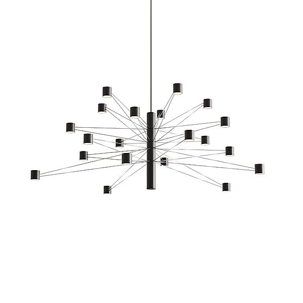 kdln LED-Hängelampe POLAR 20.2, Ø 107 cm schwarz 20-flg. dim günstig online kaufen