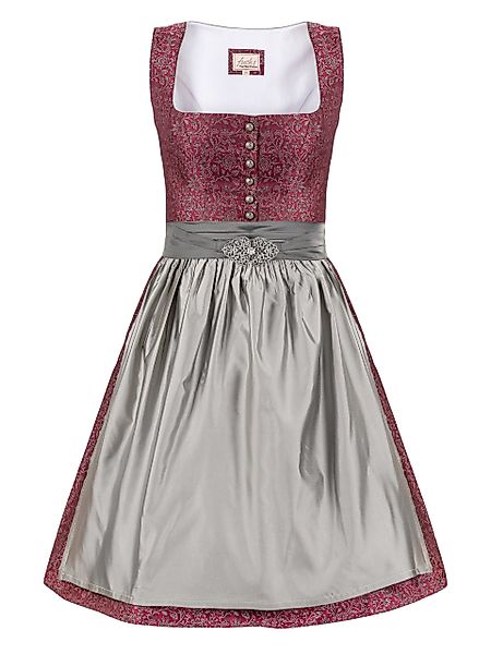 Trachten24.de Dirndl Midi Dirndl Babett weinrot günstig online kaufen