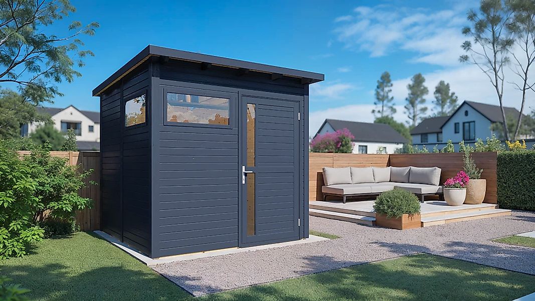 BERTILO Gartenhaus "Pentus 2 anthrazit" günstig online kaufen
