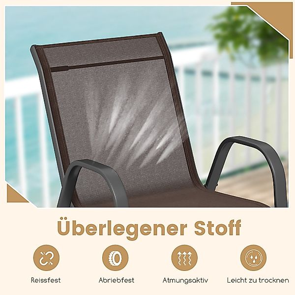 COSTWAY Gartenstuhl (4 St), Stapelstühle, aus günstig online kaufen