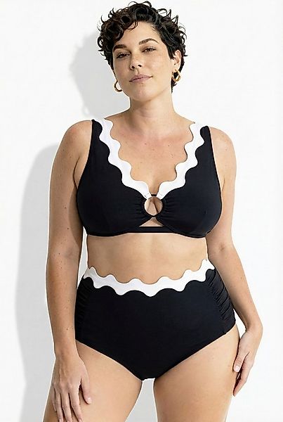 Ulla Popken Soft-BH Bikini Wellenkanten Softcups Träger verstellbar günstig online kaufen