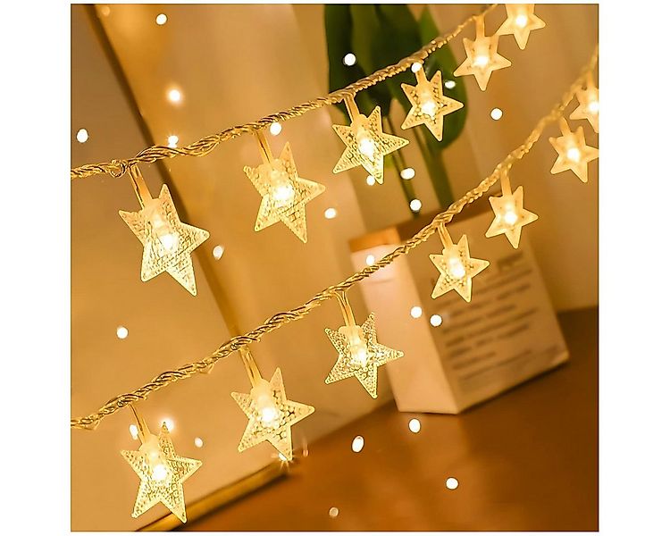 Qualra LED-Lichterkette 20/30/40LED Stern Lichter Kette 8 Beleuchtungsmodi günstig online kaufen
