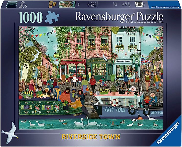 Ravensburger Puzzle Riverside Town, 1000 Puzzleteile, günstig online kaufen