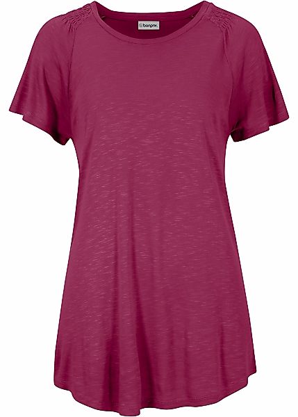 bonprix T-Shirt bequeme Passform, mit Flügelärmeln, für Frühling und Sommer günstig online kaufen