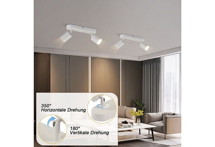 Nettlife Deckenstrahler Weiß Wohnzimmer 1/2/3/4/5/6 Flammig GU10 Deckenspot günstig online kaufen