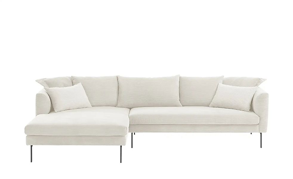 Gray & Jones Ecksofa aus Cord  ¦ weiß ¦ Maße (cm): B: 284 H: 85 T: 178.0 Po günstig online kaufen