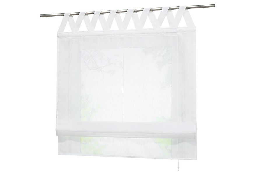 Joyswahl Raffrollo, mit Schlaufen, Unifarbige, Voile günstig online kaufen