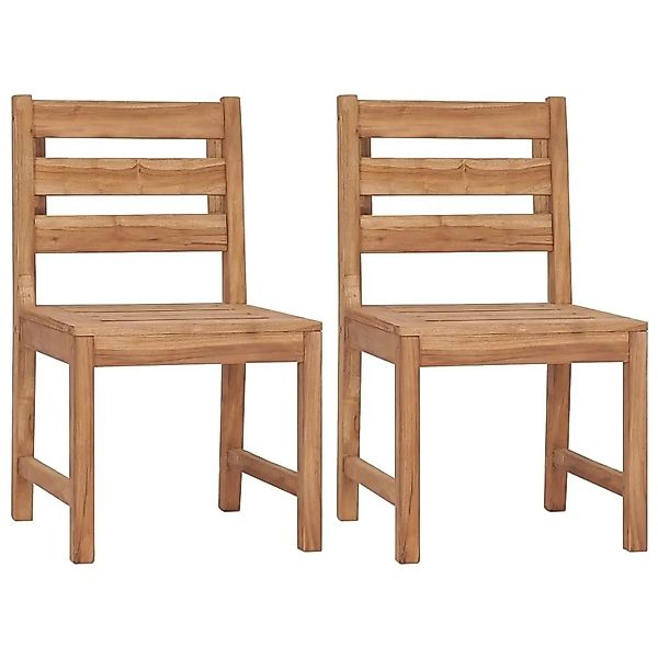 vidaXL Gartenstühle 2 Stk Massivholz Teak 315614 günstig online kaufen