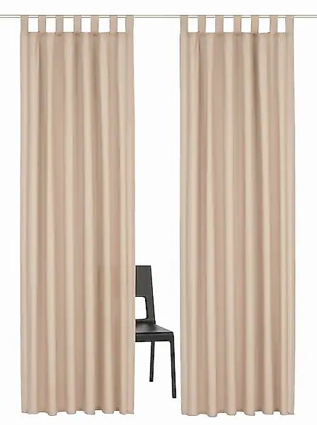 my home Vorhang »Parry« Schlaufen 2 Stk. tlg. 2-er Set, blickdicht, monochr günstig online kaufen