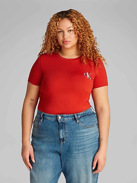 Calvin Klein Jeans Plus T-Shirt "PLUS 2-PACK MONOLOGO SLIM TEE", (Packung, günstig online kaufen