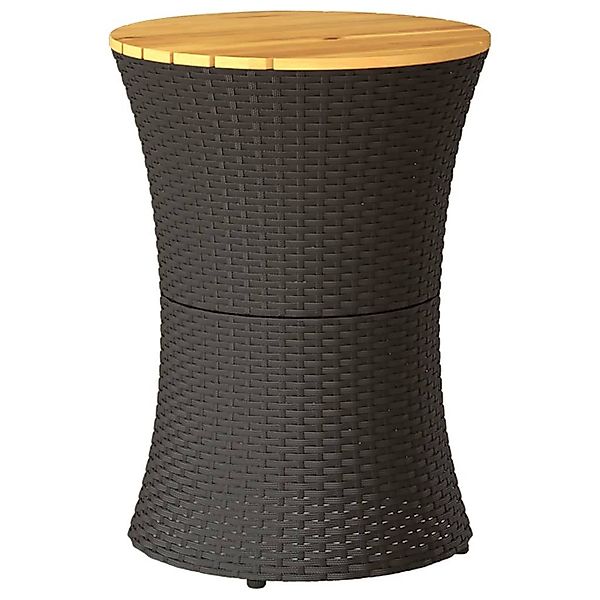 vidaXL Gartentisch Garten-Beistelltisch Trommelform Schwarz Poly günstig online kaufen