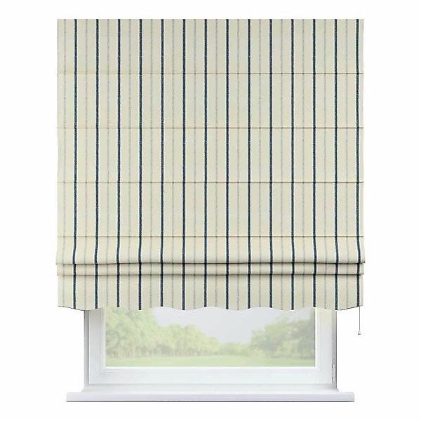 Dekoria Raffrollo Firenze, creme- blau gestreift, 100 x 170 cm günstig online kaufen