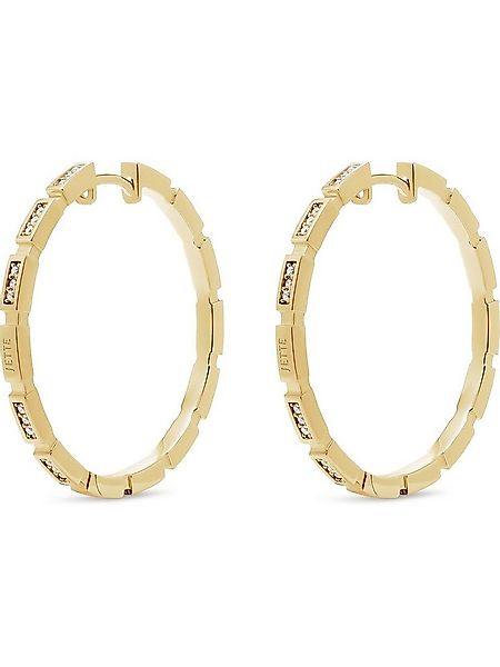 JETTE Paar Creolen JETTE Damen-Creolen 925er Silber 72 Zirkonia (Paar), MOS günstig online kaufen