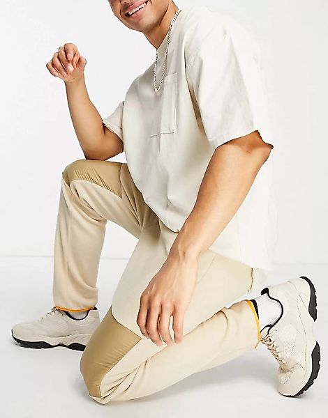 WESC – Nylon-Jogginghose aus Polarfleece-Beige günstig online kaufen
