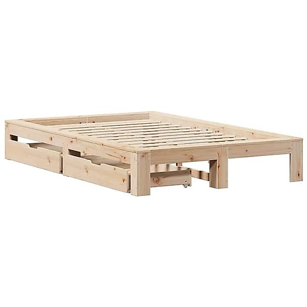 vidaXL Massivholzbett ohne Matratze 120x200 cm Kiefernholz 3309002 günstig online kaufen