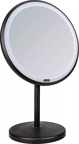 WENKO Kosmetikspiegel "Onno", schwarz, mit LED und Touch-Funktion günstig online kaufen