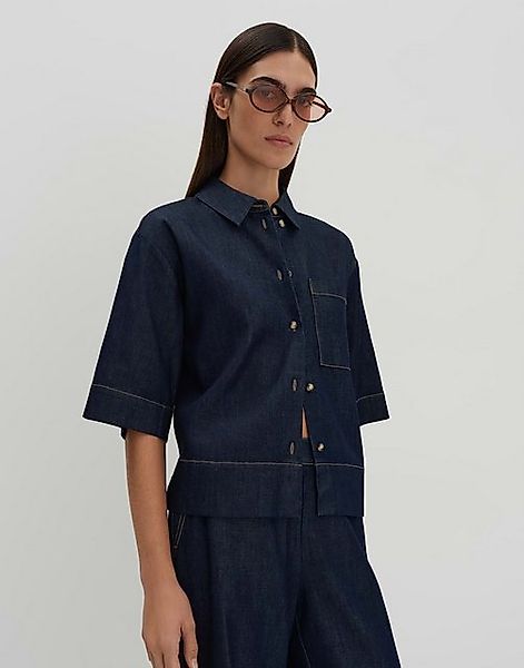 someday Kurzarmbluse ZONNA Loose in Rinse Wash mit Kontrastnähten günstig online kaufen