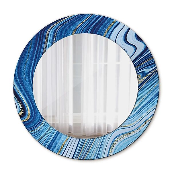 Tulup Spiegel mit Aufdruck Marmorfluss 50x50 cm Runder Spiegel mit Dekorati günstig online kaufen
