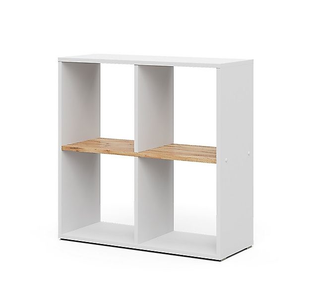 Vicco Raumteiler Tetra, Weiß/Goldkraft Eiche, 72 x 72.6 cm günstig online kaufen