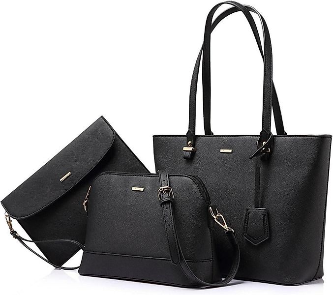 LuxusKollektion Schultertasche Handtasche Damen Blau Leder günstig online kaufen