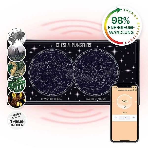 Klarstein Wonderwall Air Art Smart Infrarotheizung Wandinstallation App-Ste günstig online kaufen