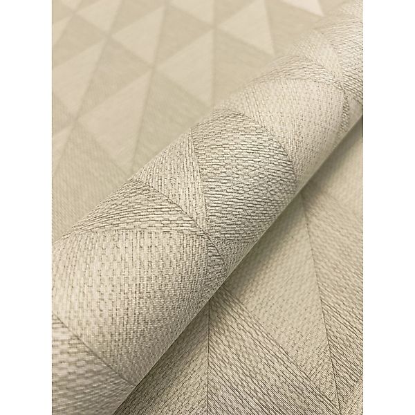 Newroom Vliestapete Makan Beige Rauten Modern Strukturiert FSC® günstig online kaufen