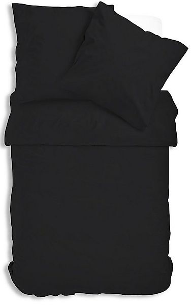 One Home Bettwäsche Uni Einfarbig, Mikrofaser, 4 teilig, mit Reißverschluss günstig online kaufen