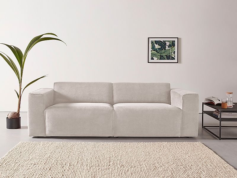 andas 3-Sitzer "Noord mit Kedernaht, Breite 232 cm", Cord, Struktur, Websto günstig online kaufen