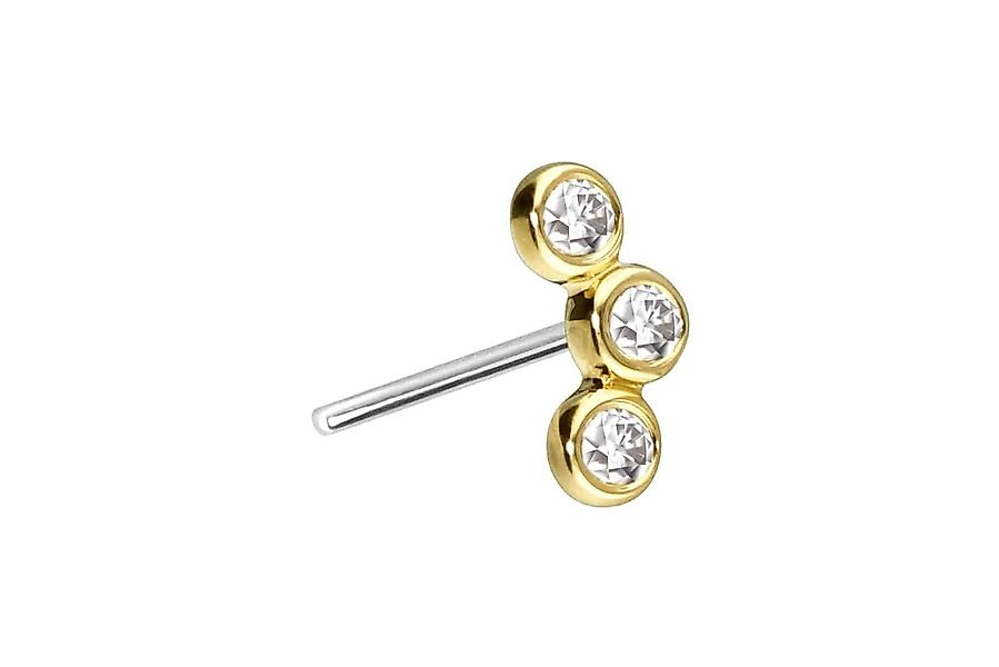 PIERCINGLINE Piercing-Set 14 Karat Gold Aufsatz günstig online kaufen