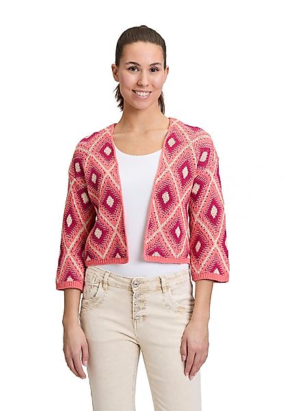 Cartoon Strickjacke Cartoon Casual-Strickjacke mit 3/4 günstig online kaufen