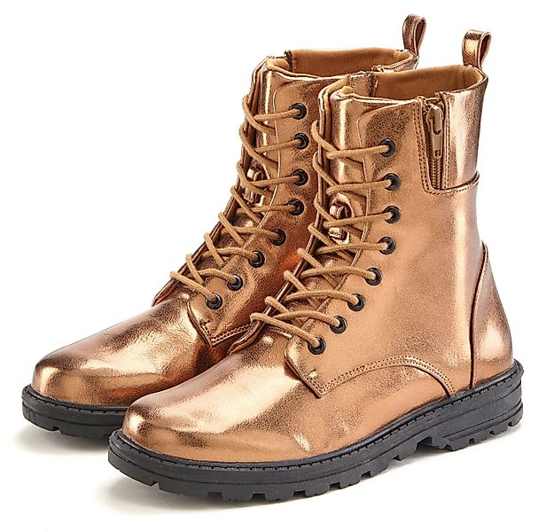 LASCANA Stiefelette im angesagten Metallic-Look, Stiefel, günstig online kaufen
