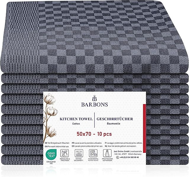 BARBONS Geschirrtuch Geschirrtücher Baumwolle, Küchentücher, Küchenhandtüch günstig online kaufen