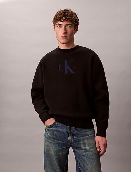 Calvin Klein Jeans Rundhalspullover LS CTTN CASHMERE 3D LOGO CRWNK S Mit Ru günstig online kaufen