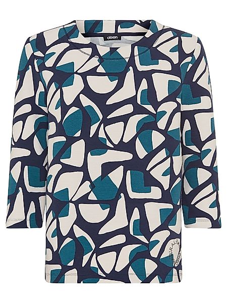 Olsen Print-Shirt (1-tlg) seitliche Schlitze am günstig online kaufen