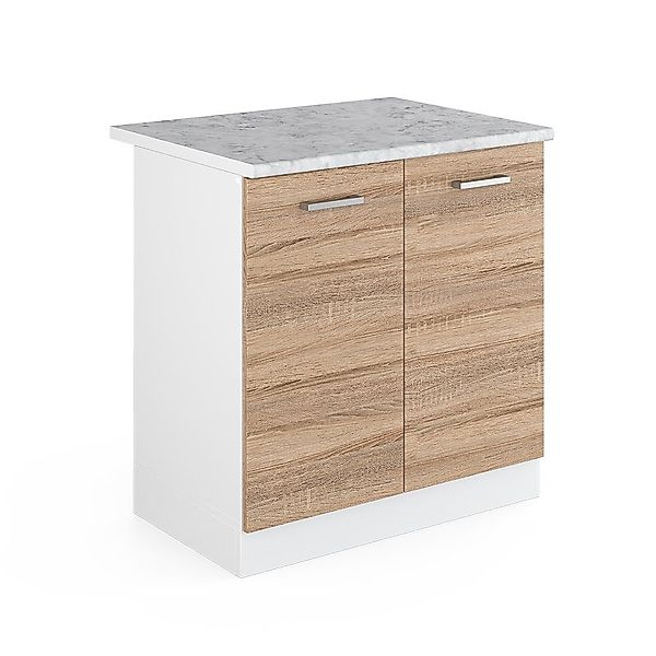 Vicco Schranksystem R-Line, Sonoma/Weiß, 80 cm günstig online kaufen