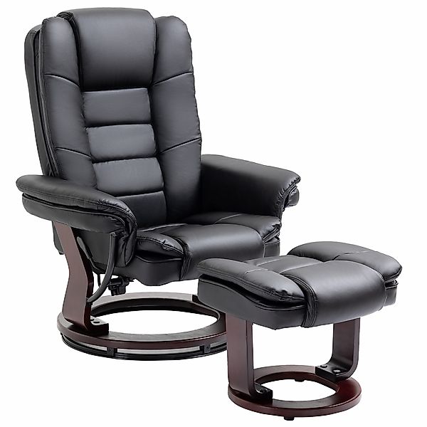 HOMCOM Relaxsessel mit Fußhocker, Rückenlehne bis zu 135° verstellbar, 360° günstig online kaufen