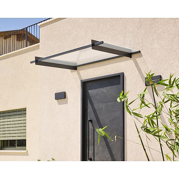 Canopia Vordach Nancy 151 cm x 94 cm Anthrazit Acrylglas klar günstig online kaufen